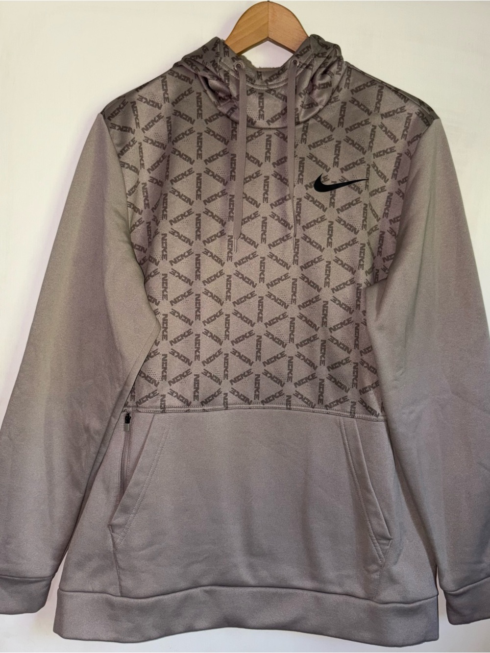 Nike Grey Logo Therma-Fit Hoodie